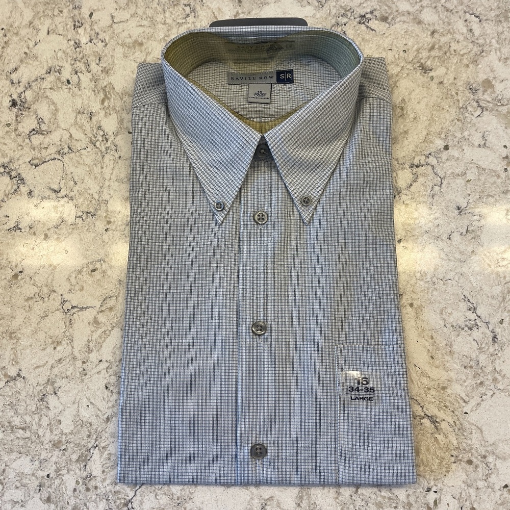 Savile Row Checkered button down dress shirt